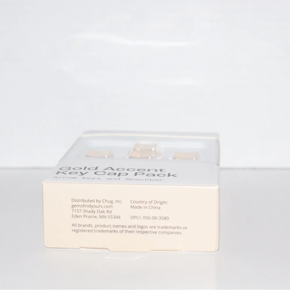 Gold Accent Key Cap Pack New In Box Personal Computer PC Keyboard Bling Shiny